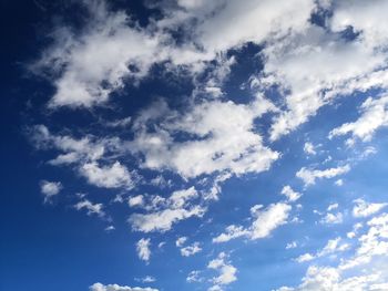 Low angle view of clouds in sky