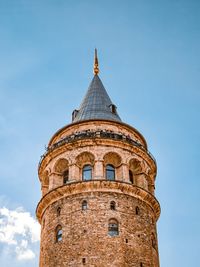 Low angle view of historic building against sky