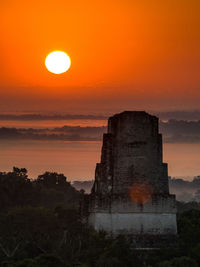 Scenic view of orange sky during sunset