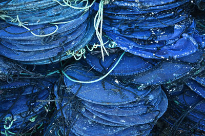 Full frame shot of fishing nets