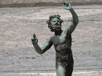 Close-up of statue against water