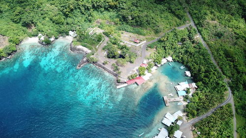 High angle view of swimming pool