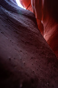 Macro shot of red rock