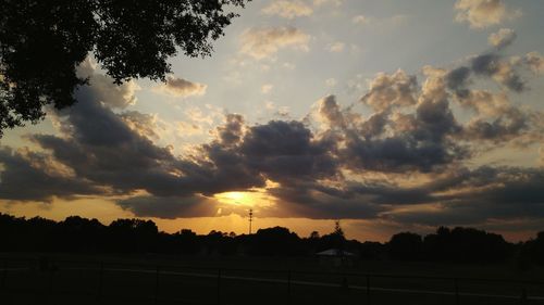 Scenic view of landscape against cloudy sky