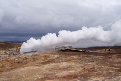 Gunnuhver hot springs in iceland