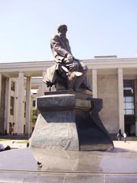 Statue against clear sky