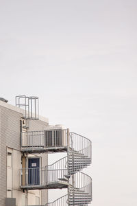 Low angle view of building against clear sky