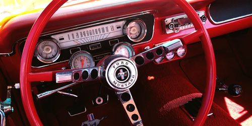 Close-up of vintage car