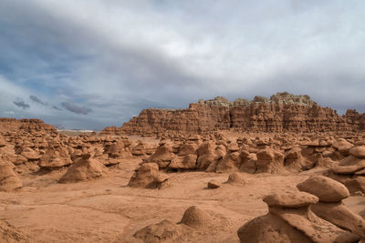 Rock formations against sky