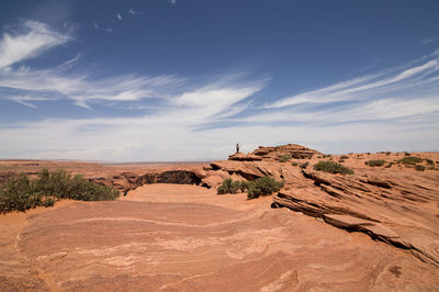 Scenic view of desert against sky