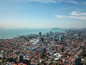 Aerial view georgetown heritage in afternoon.