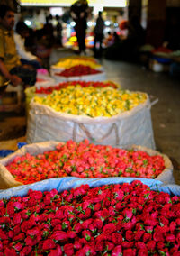 Various fruits for sale at market stall