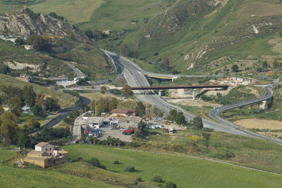 High angle view of landscape