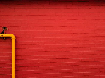 Red wall on street