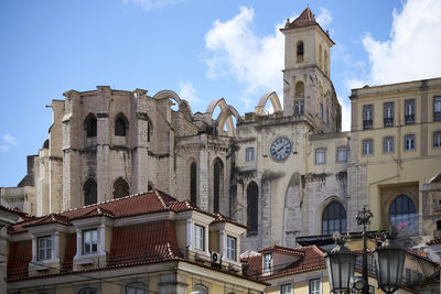 Low angle view of historic building against sky