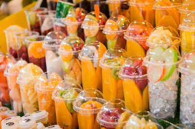 Close-up of food for sale at market stall