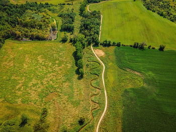 High angle view of landscape