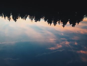 Scenic view of cloudy sky during sunset