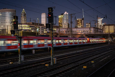 Blurred motion of train at railroad station platform