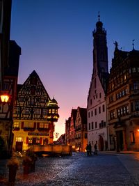 City buildings at night