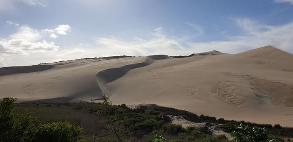 Scenic view of desert against sky