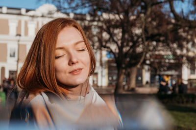 Portrait of a beautiful young woman