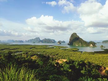 Scenic view of landscape against sky