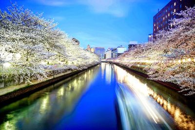 View of canal along buildings