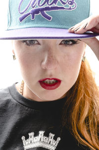 Close-up portrait of young woman