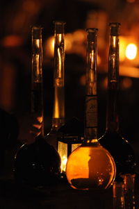 Close-up of wine glass on table