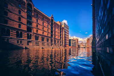 Reflection of buildings in canal