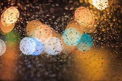 Close-up of wet window