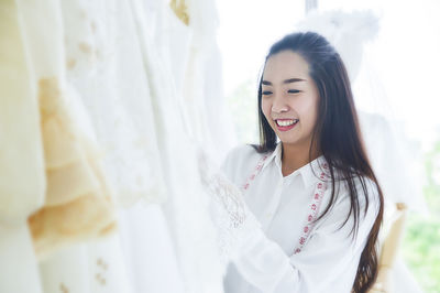 Portrait of a smiling young woman