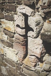 Close-up of old brick wall