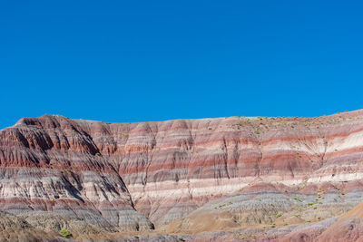 Landscape of colorfully banded hill at paria canyon in grand staircase escalante in utah