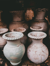 Close-up of stack for sale at market stall