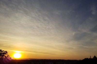 Scenic view of silhouette landscape against sky during sunset