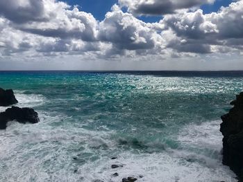 Scenic view of sea against sky