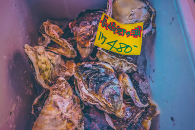 Close-up of text on the wall