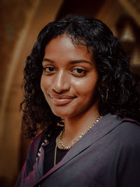 Portrait of woman smiling