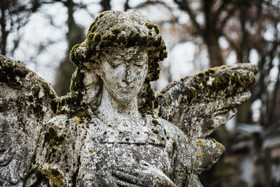 Close-up of angel statue