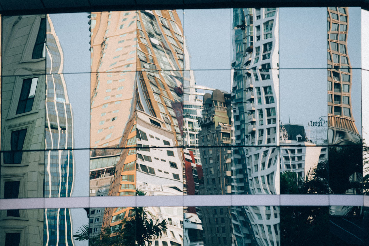 REFLECTION OF BUILDINGS IN CITY