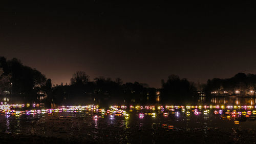 View of fountain at night