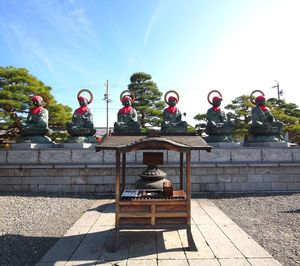 Statue against clear sky