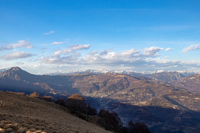 Mountain landscape of valle imagna, bergamo