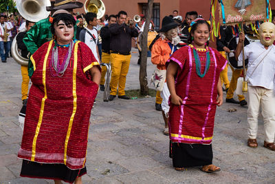 People standing on street