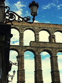 Low angle view of historical building against sky