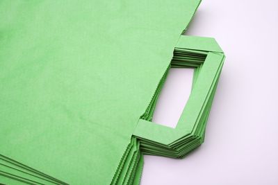 Close-up of paper over white background