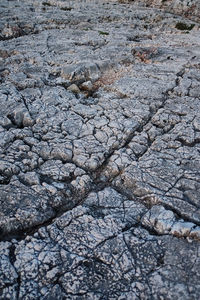 Full frame shot of cracked land