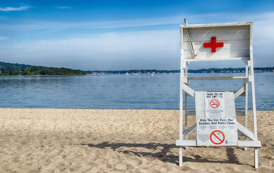 Information sign at beach